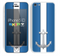 The Vector Blue and Gray Anchor with White Stripe Skin for the Apple iPhone 5c