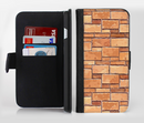 The Vector Brick Wall Slabs Ink-Fuzed Leather Folding Wallet Credit-Card Case for the Apple iPhone 6/6s, 6/6s Plus, 5/5s and 5c