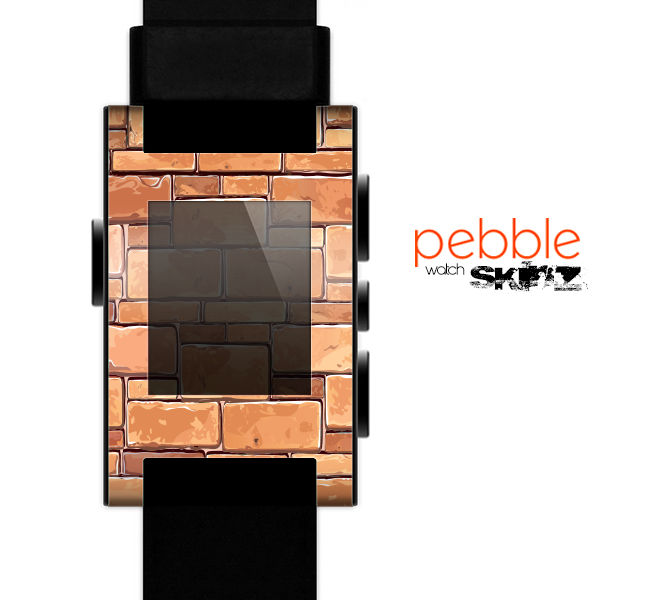 The Vector Brick Wall Slabs Skin for the Pebble SmartWatch