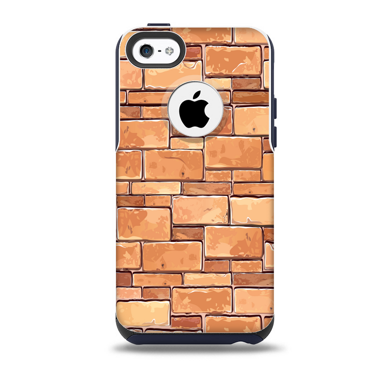The Vector Brick Wall Slabs Skin for the iPhone 5c OtterBox Commuter Case