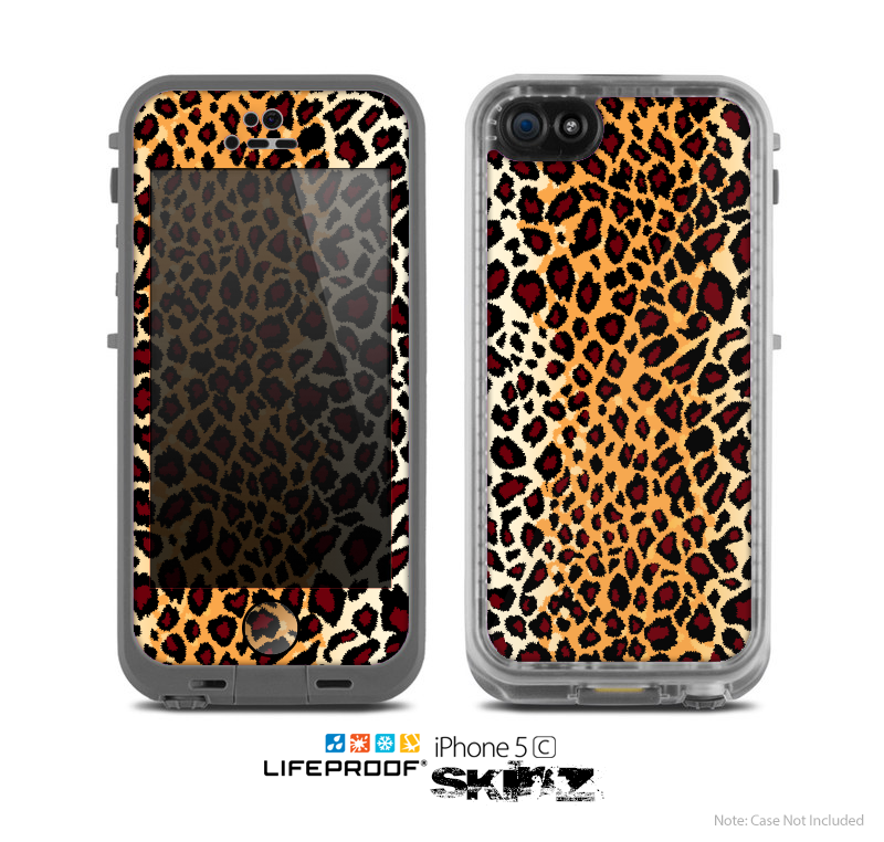The Vector Brown Leopard Print Skin for the Apple iPhone 5c LifeProof Case