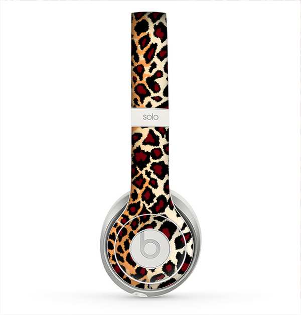 The Vector Brown Leopard Print Skin for the Beats by Dre Solo 2 Headphones