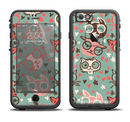 The Vector Cat Faced Collage Apple iPhone 6/6s LifeProof Fre Case Skin Set