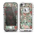 The Vector Cat Faced Collage Skin for the iPhone 5-5s fre LifeProof Case