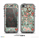 The Vector Cat Faced Collage Skin for the iPhone 5c nüüd LifeProof Case