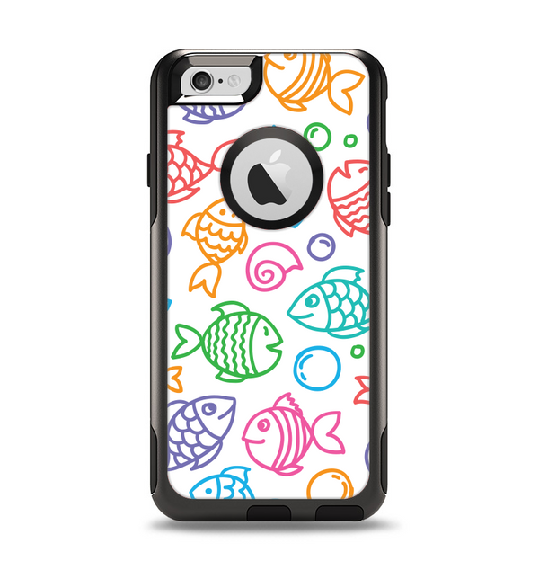 The Vector Color-FIsh Apple iPhone 6 Otterbox Commuter Case Skin Set