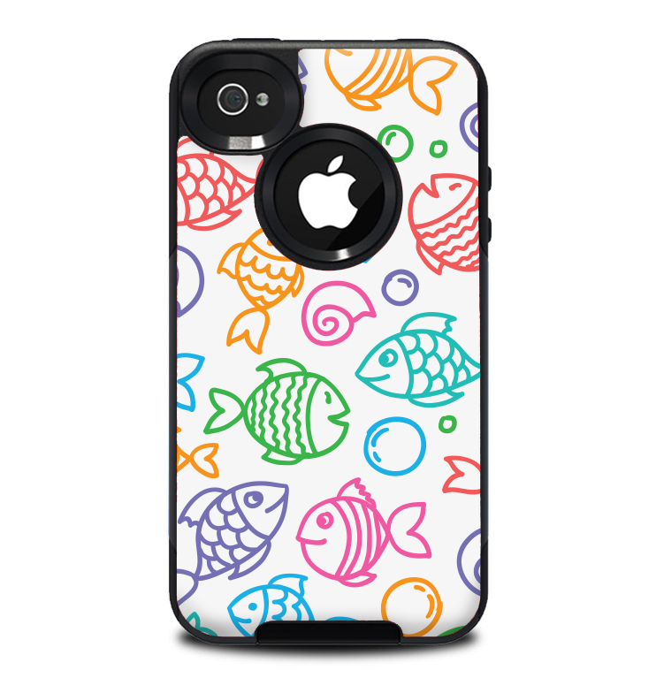 The Vector Color-FIsh Skin for the iPhone 4-4s OtterBox Commuter Case