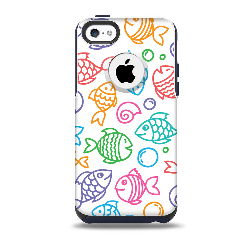 The Vector Color-FIsh Skin for the iPhone 5c OtterBox Commuter Case