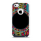 The Vector Colored Aztec Pattern WIth Black Connect Point Skin for the iPhone 5c OtterBox Commuter Case