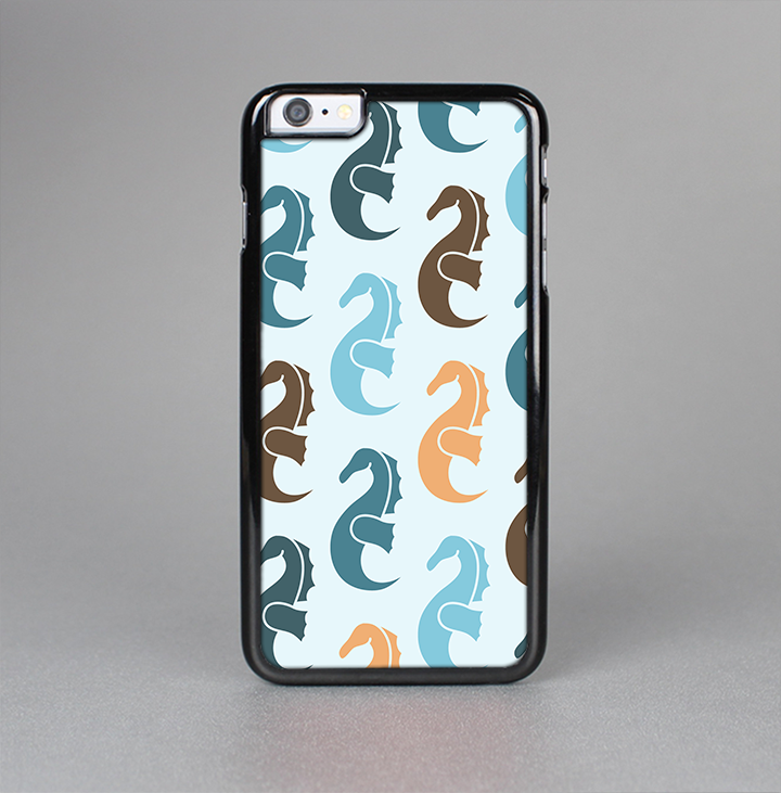 The Vector Colored Seahorses V1 Skin-Sert for the Apple iPhone 6 Skin-Sert Case