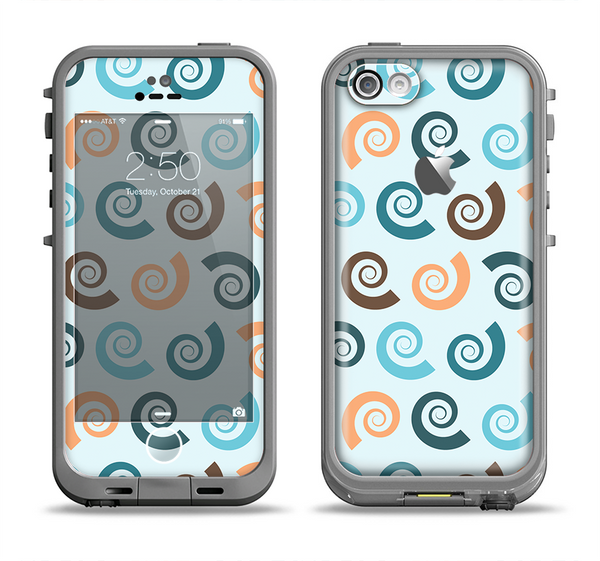 The Vector Colored Seashells V1 Apple iPhone 5c LifeProof Fre Case Skin Set