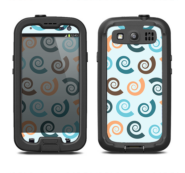 The Vector Colored Seashells V1 Samsung Galaxy S3 LifeProof Fre Case Skin Set