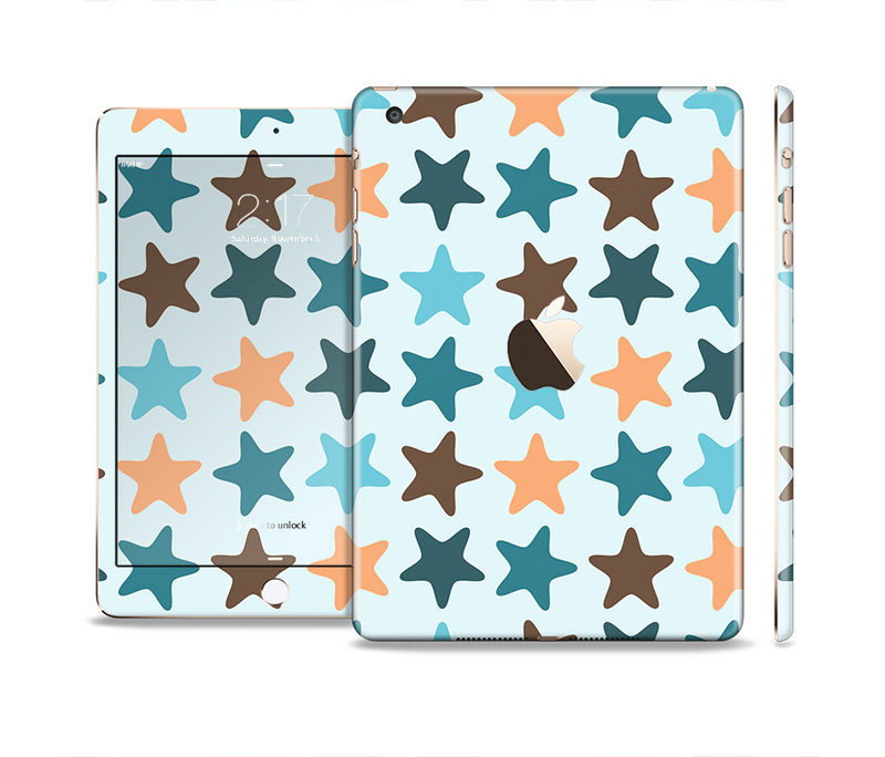 The Vector Colored Starfish V1 Full Body Skin Set for the Apple iPad Mini 3