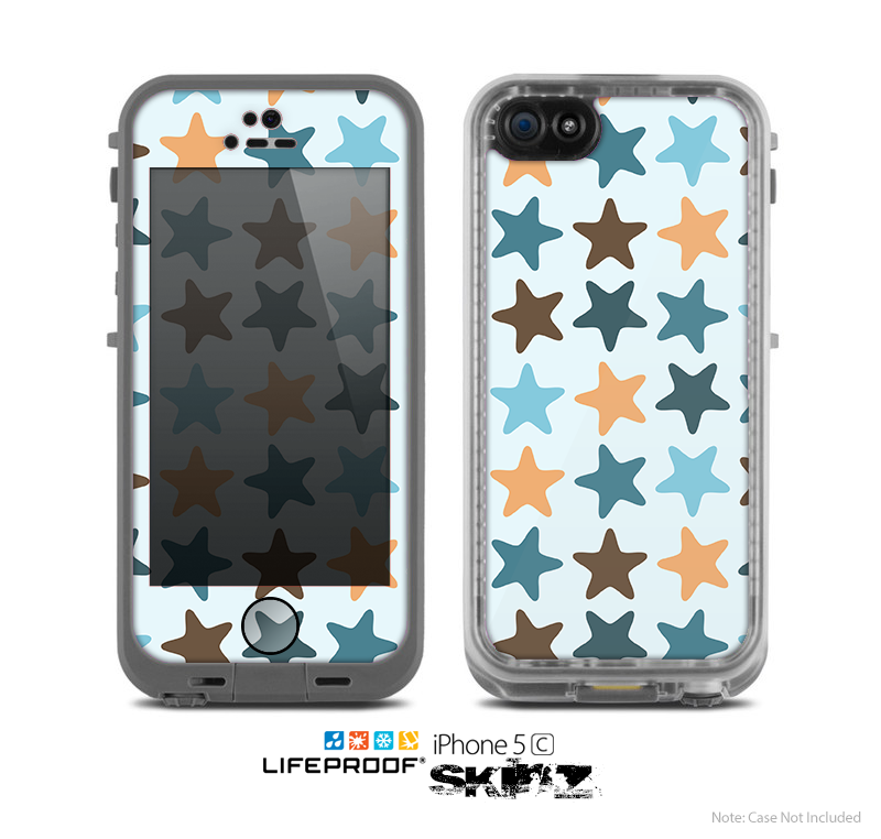 The Vector Colored Starfish V1 Skin for the Apple iPhone 5c LifeProof Case