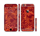 The Vector Fall Red Branches Sectioned Skin Series for the Apple iPhone 6s Plus