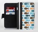 The Vector Fishies V1 Ink-Fuzed Leather Folding Wallet Credit-Card Case for the Apple iPhone 6/6s, 6/6s Plus, 5/5s and 5c