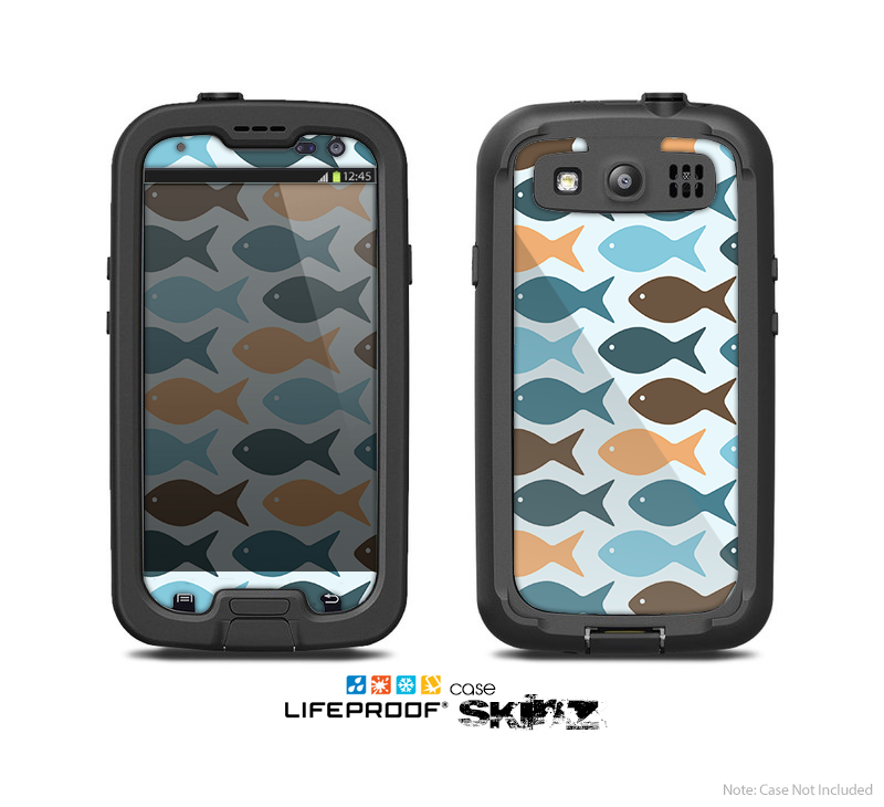 The Vector Fishies V1 Skin For The Samsung Galaxy S3 LifeProof Case