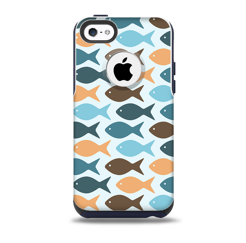 The Vector Fishies V1 Skin for the iPhone 5c OtterBox Commuter Case