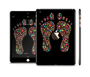 The Vector Floral Feet Icon Collage Full Body Skin Set for the Apple iPad Mini 3