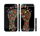 The Vector Floral Feet Icon Collage Sectioned Skin Series for the Apple iPhone 6s Plus