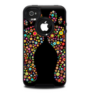 The Vector Floral Feet Icon Collage Skin for the iPhone 4-4s OtterBox Commuter Case