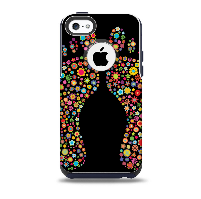 The Vector Floral Feet Icon Collage Skin for the iPhone 5c OtterBox Commuter Case