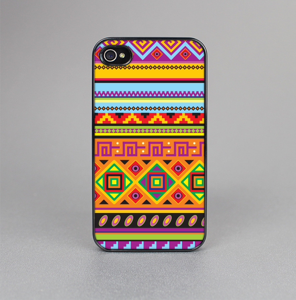 The Vector Gold & Purple Aztec Pattern V32 Skin-Sert for the Apple iPhone 4-4s Skin-Sert Case