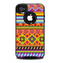The Vector Gold & Purple Aztec Pattern V32 Skin for the iPhone 4-4s OtterBox Commuter Case