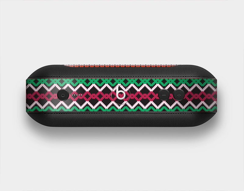 The Vector Green & Pink Aztec Pattern Skin Set for the Beats Pill Plus
