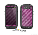 The Vector Grunge Purple Striped Skin For The Samsung Galaxy S3 LifeProof Case
