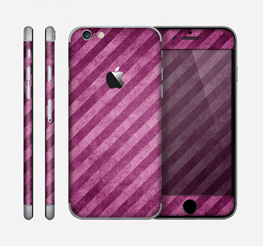 The Vector Grunge Purple Striped Skin for the Apple iPhone 6