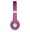 The Vector Grunge Purple Striped Skin for the Beats by Dre Solo 2 Headphones