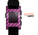 The Vector Grunge Purple Striped Skin for the Pebble SmartWatch