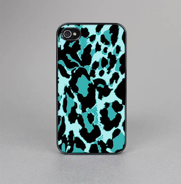 The Vector Hot Turquoise Cheetah Print Skin-Sert for the Apple iPhone 4-4s Skin-Sert Case