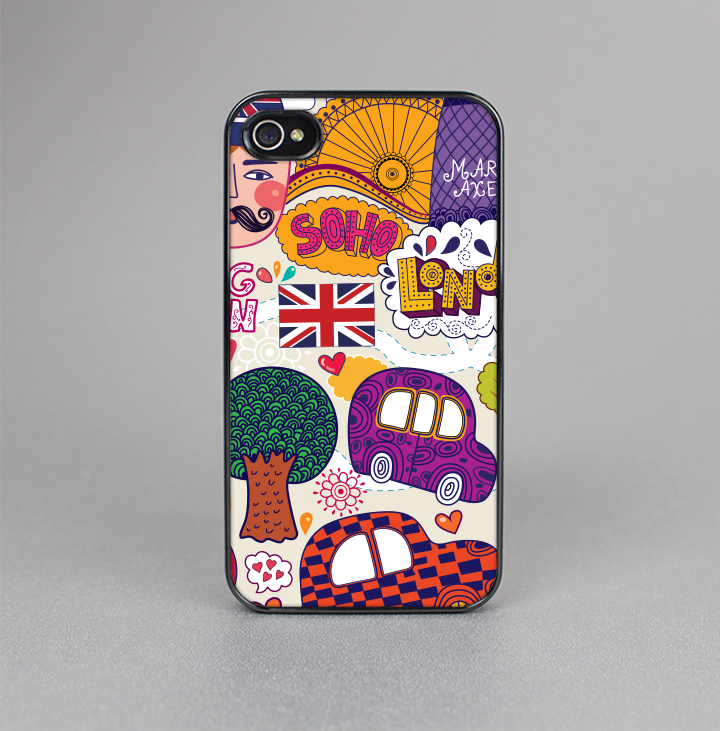 The Vector London England Sketchbook Skin-Sert for the Apple iPhone 4-4s Skin-Sert Case