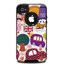 The Vector London England Sketchbook Skin for the iPhone 4-4s OtterBox Commuter Case