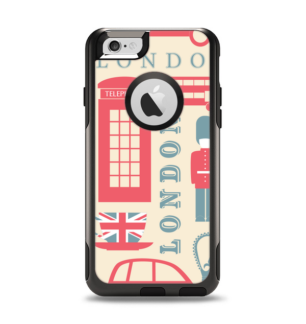 The Vector London Time Red Apple iPhone 6 Otterbox Commuter Case Skin Set