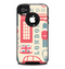 The Vector London Time Red Skin for the iPhone 4-4s OtterBox Commuter Case