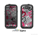The Vector Love Hearts Collage Skin For The Samsung Galaxy S3 LifeProof Case