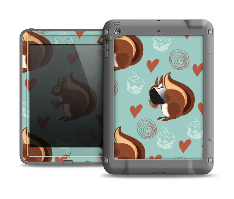 The Vector Love & Nuts Squirrel Apple iPad Air LifeProof Fre Case Skin Set