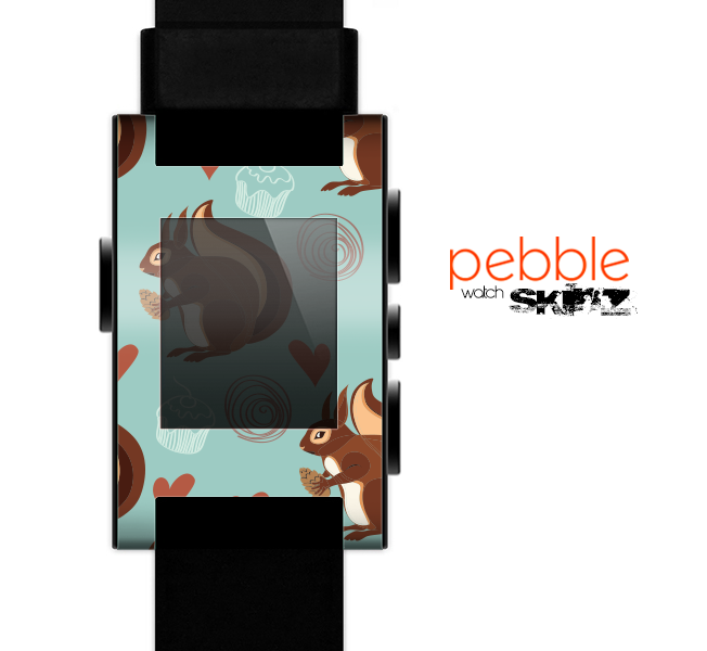 The Vector Love & Nuts Squirrel Skin for the Pebble SmartWatch