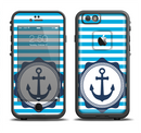 The Vector Navy Anchor with Blue Stripes Apple iPhone 6/6s LifeProof Fre Case Skin Set