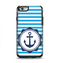 The Vector Navy Anchor with Blue Stripes Apple iPhone 6 Otterbox Symmetry Case Skin Set