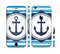 The Vector Navy Anchor with Blue Stripes Sectioned Skin Series for the Apple iPhone 6 Plus