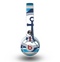 The Vector Navy Anchor with Blue Stripes Skin for the Beats by Dre Mixr Headphones