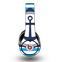 The Vector Navy Anchor with Blue Stripes Skin for the Original Beats by Dre Studio Headphones