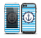 The Vector Navy Anchor with Blue Stripes Skin for the iPod Touch 5th Generation frē LifeProof Case