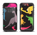 The Vector Neon Dinosaur Apple iPhone 6/6s LifeProof Fre Case Skin Set