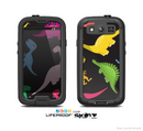 The Vector Neon Dinosaur Skin For The Samsung Galaxy S3 LifeProof Case