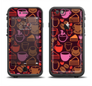 The Vector Orange & Pink Coffee Time Apple iPhone 6/6s LifeProof Fre Case Skin Set